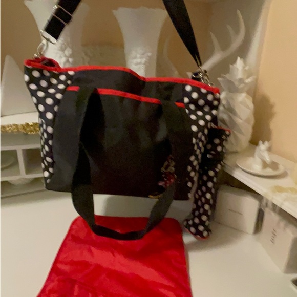 Disney Minnie Dots super cute diaper bag with a bottle holder& stroller straps - Picture 2 of 16